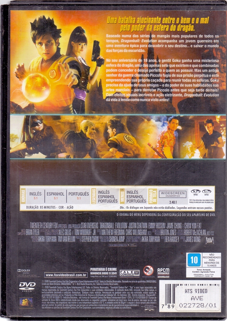 DVD DRAGONBALL EVOLUTION / A LENDA GANHA VIDA [9]