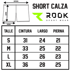 Short Calza Fly logo Grafito (Negra) - Rook Sport Wear