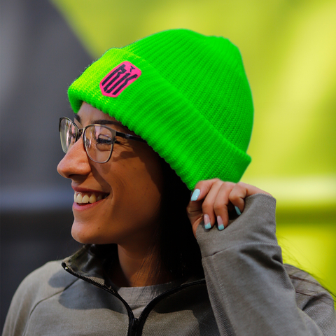 Gorro Beanie Tejido RK (Verde Fluo) - Rook Sport Wear