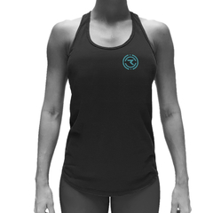 Musculosa Fem Logo Turquesa (Negra) - comprar online