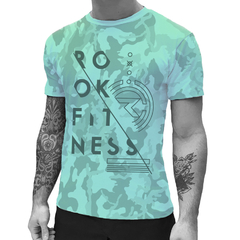 Remera Camo Fitness Aqua