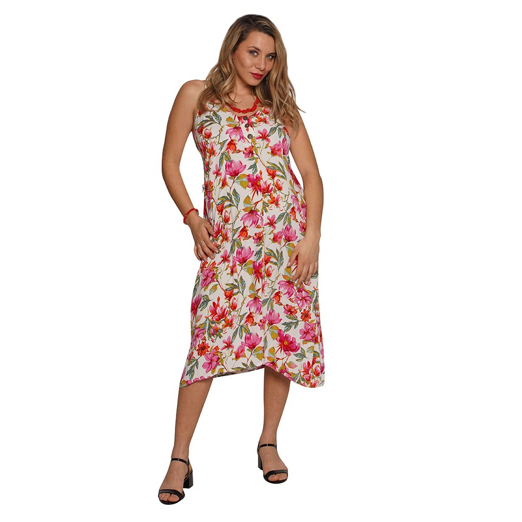 Vestido de fibrana para embarazo y lactancia Floreado