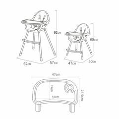 Silla De Comer Nordica 2 En 1 Azul Marino - comprar online