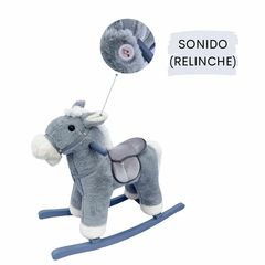 Caballo Mecedor Con Sonido Gris - tienda online