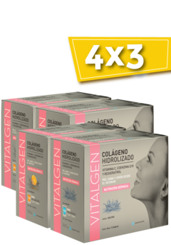 4X3 VITALGEN - Colágeno Hidrolizado (15 sobres c/u) (Tratamiento para 60 Días)