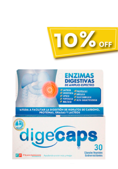 DIGECAPS ENZIMAS DIGESTIVAS x30 CAPS - FACILITA LA DIGESTION