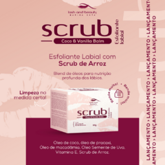 Scrub Coco & Vanilla: Esfoliante de arroz para os lábios ( DISPONIVEL EM BREVE ) - LASH SHOP BRASIL MARINA COTA 