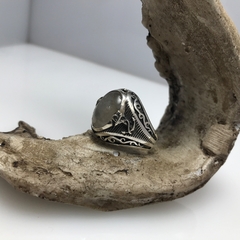 Anillo sello cuarzo con ancla 052 - Ojo de Mar