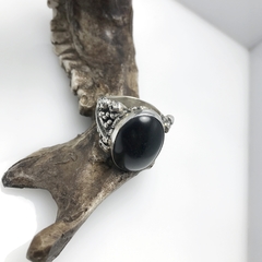 Anillo sello plumas y calaveras Onix 120 - Ojo de Mar