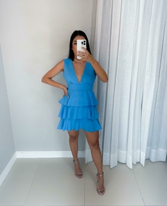 Vestido Ariana - azul céu - loja online