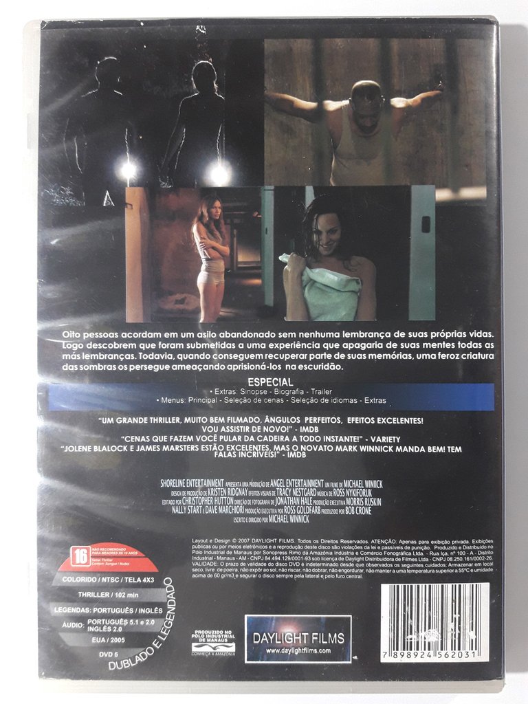 DVD A Sombra Original Shadow Puppets James Marsters Tony Todd Jolene  Blalock Direção Michael Winnick
