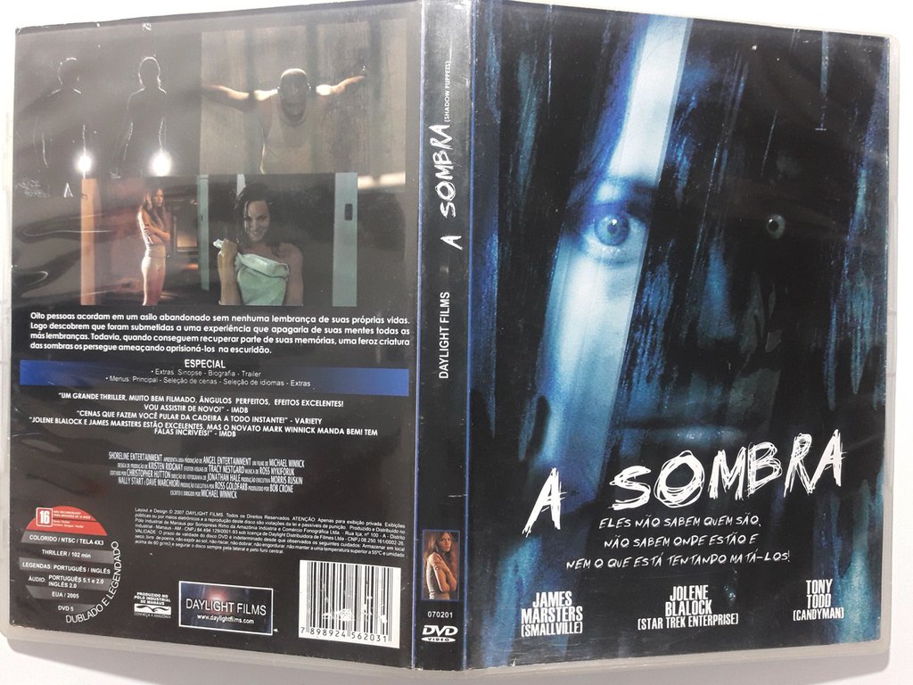 DVD A Sombra Original Shadow Puppets James Marsters Tony Todd Jolene  Blalock Direção Michael Winnick
