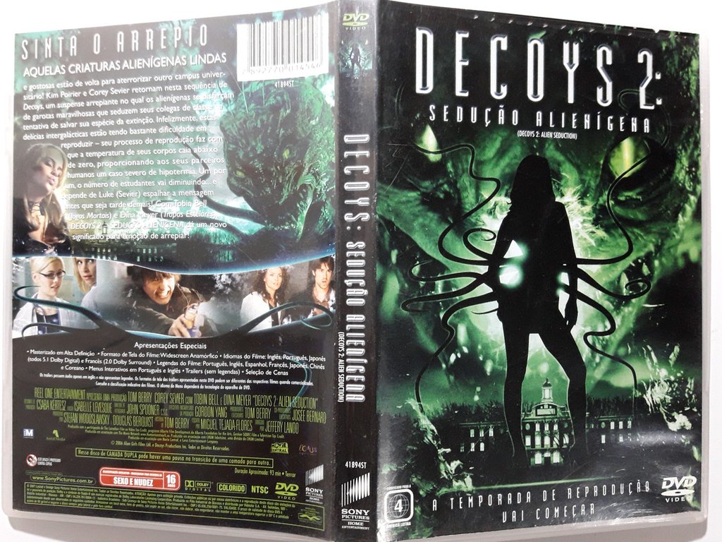 DVD Decoys 2 Sedução Alienígena Tobin Bell Dina Meyer Original