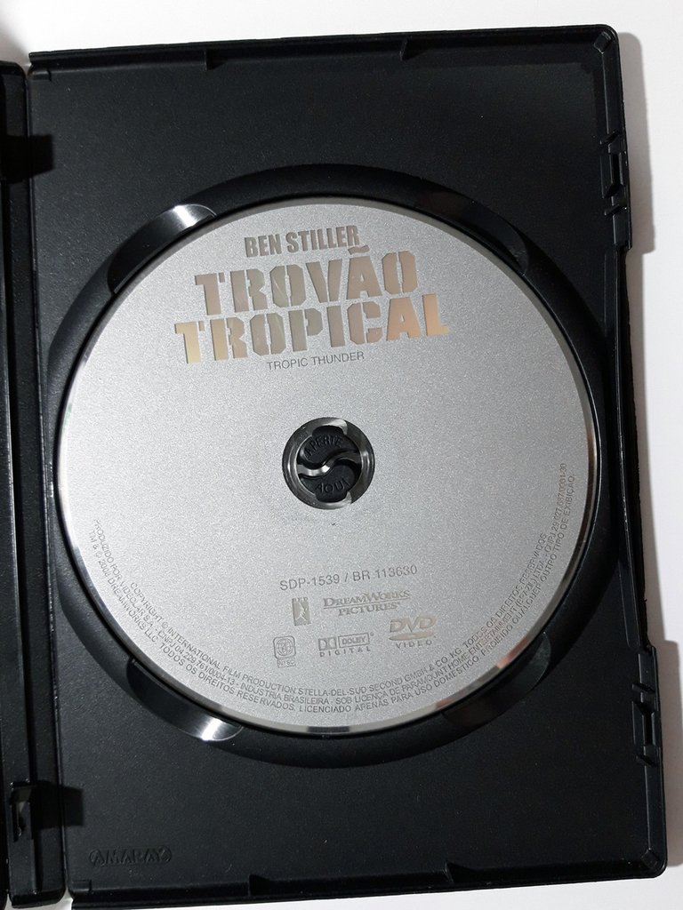 DVD Trovão Tropical Ben Stiller Robert Downey Jr. Jack Black Original