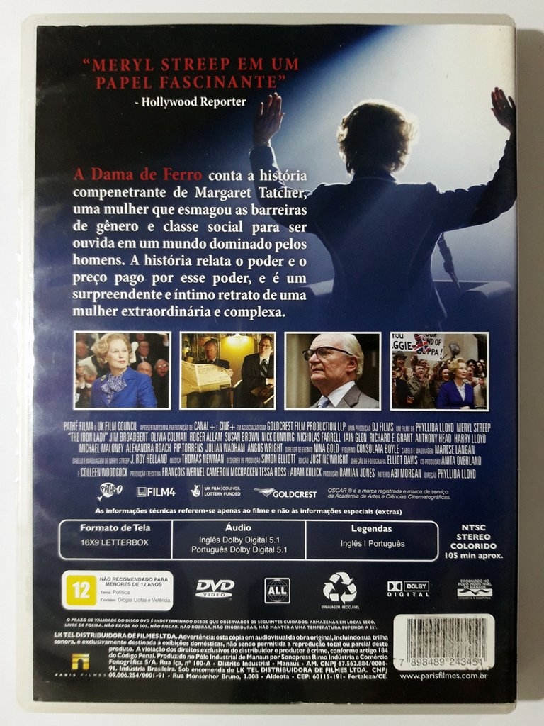 DVD A Dama De Ferro Meryl Streep Phoebe Waller Bridge 2 Oscar Original  (Esgotado)