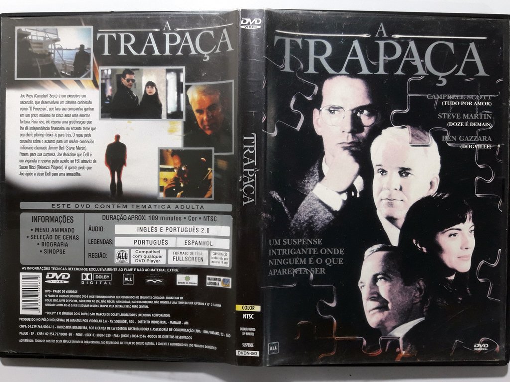 DVD A Trapaça Steve Martin Campbell Scott Ben Gazzara Original