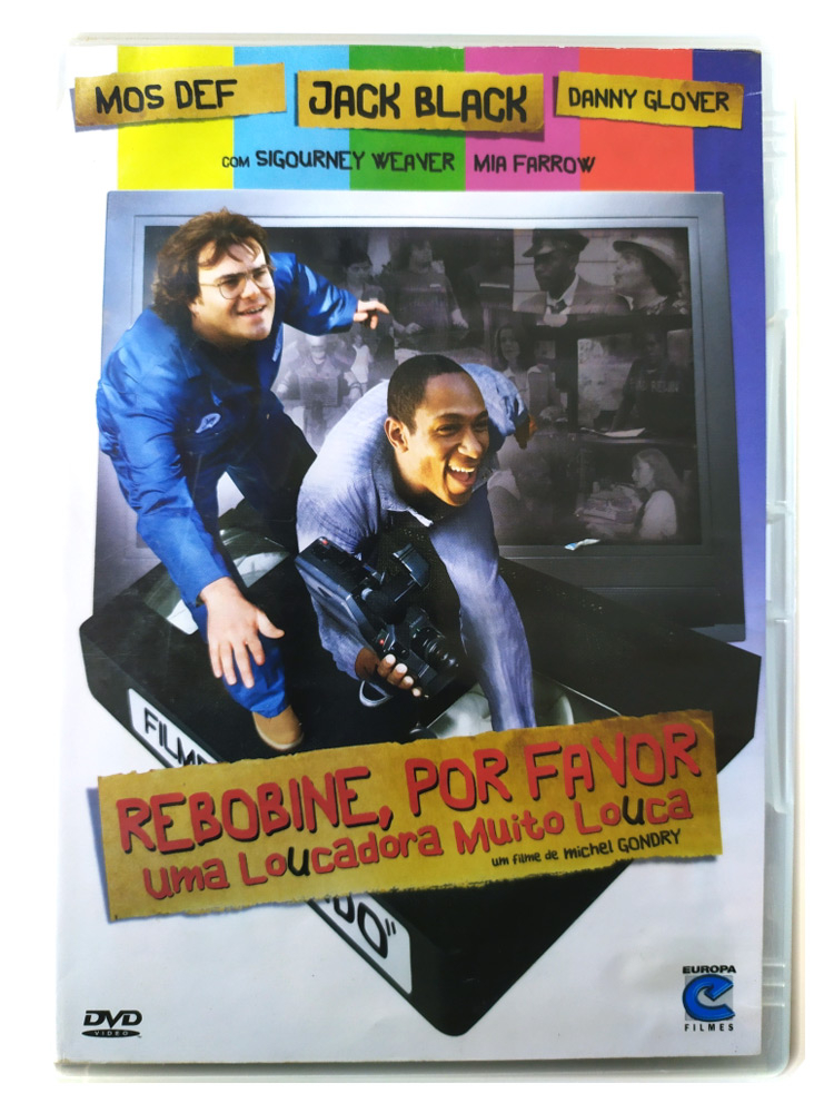 DVD Rebobine Por Favor Uma Loucadora Muito Louca Jack Black Original Be  Kind Rewind Mos Def