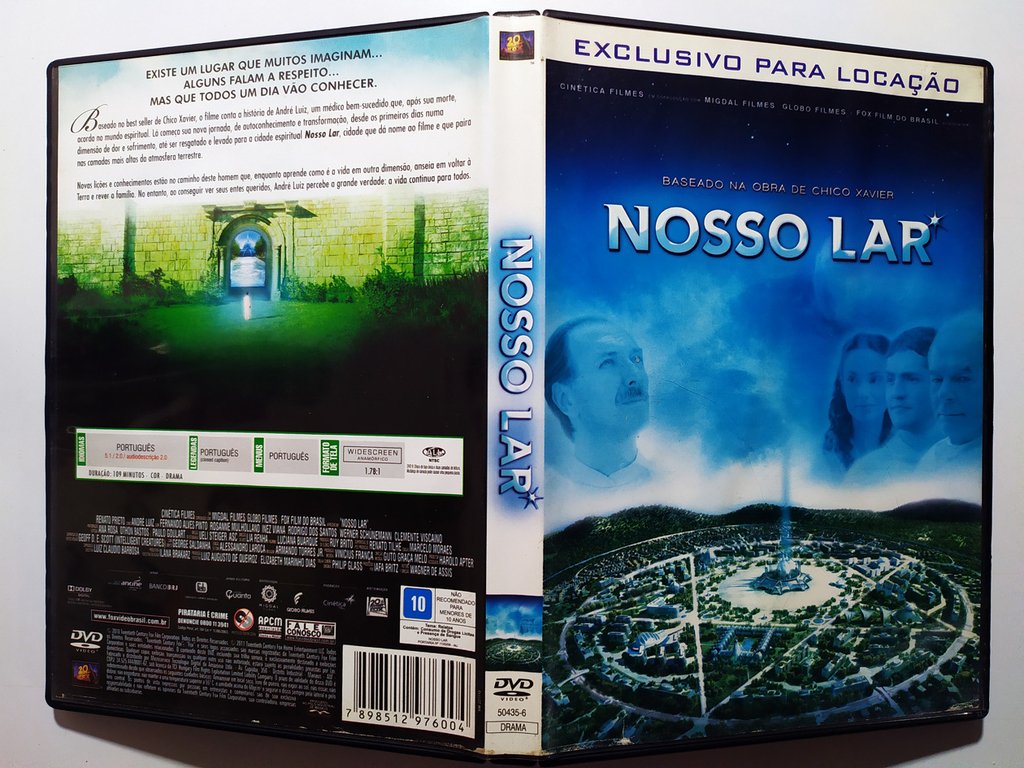 DVD Nosso Lar Original Chico Xavier Nacional Renato Pietro