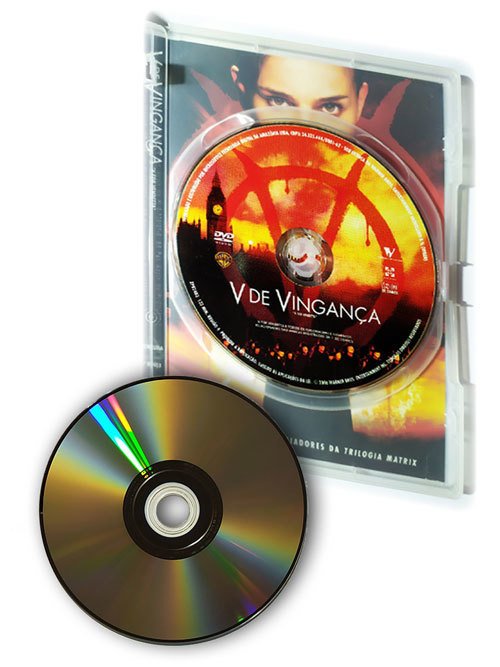 Dvd . V de Vingança . Natalie Portman . Hugo Weaving . Warner Bros .  Original em Bom Estado, Filme e Série Warner Bros Usado 75540631