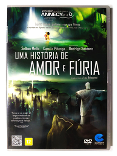 DVD Uma História de Amor e Fúria Selton Mello Camila Pitanga Original Rodrigo Santoro Luiz Bolognesi