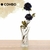 SET VASIJA DECORATIVA DE VIDRIO + FLOR CAMELIA - comprar online