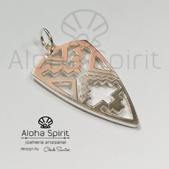 Pingente de Prata 950 - Escudo Africano 1 - Jóias Aloha Spirit