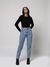 Calça Mom Jeans Fit Marmorizada Clara - comprar online