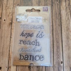 SELLO FRASES VARIAS: VINTAGE - HOPE - DANCE (plancha x6)