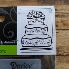 Carpeta de embossing - MODELO TORTA DE BODAS - 12 cm x15 cm