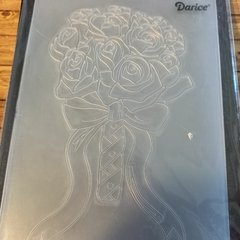 Carpeta de embossing - MODELO BOUQUET DE ROSAS - 12 cm x15 cm - comprar online