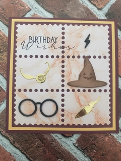 DIE / TROQUEL -SET HARRY POTTER - LOGO ESCOBA - ANTEOJOS- GORRO Y MAS ! - Scrap Pilar