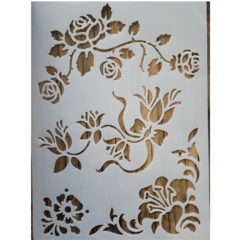 Stencil Plantilla - MODELO FLORES - comprar online