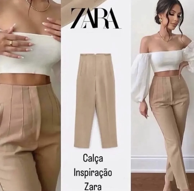 Calça Inspiração Zara Nude