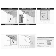 O articulador superior regulável é a solução ideal para portas que necessitam de uma abertura total, pois permite sua parada em qualquer posição. Contando com regulagem da força conforme altura e peso da porta, acompanha ainda amortecedor e chave de regul