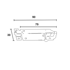 Fecho redondo para portas.  Dimensional: 65 x 30 mm (2.1/2") OU 75 x 30 mm (3") Acabamento: Inox polido