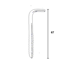 Escápula "L" em inox com rosca para bucha 8mm  Unidade: PEÇA Acabamento: Inox