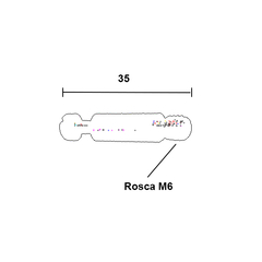 Parafuso rosca M6, rotofix.  Unidade: PEÇA Acabamento: Zincado Observação: Rosca M6 (para bucha M6)