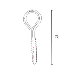 Pitão fechado com rosca para bucha 8mm. Também conhecido como parafuso argola é ideal para passagem e fixação de cordas ou cabos.  Unidade:  CENTO  Acabamento: Zincado Claro