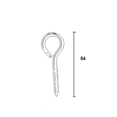 Pitão fechado com rosca para bucha 6mm. Também conhecido como parafuso argola é ideal para passagem e fixação de cordas ou cabos.  Unidade:  CENTO  Acabamento: Zincado Claro