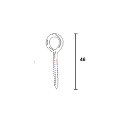 Pitão fechado com rosca para bucha 5mm. Também conhecido como parafuso argola é ideal para passagem e fixação de cordas ou cabos.  Unidade:  CENTO  Acabamento: Zincado Claro