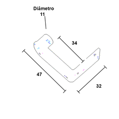 Guia para porta ou janela de correr.  Unidade: PEÇA Dimensional: 11mm diâmetro Acabamento: Zincado amarelo