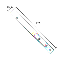 Fecho unha, para portas. Embutido.  Dimensional: 12cm, 16cm ou 22cm Acabamento: Cromado Observação: Embutir