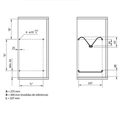 Conjunto de escorredor de louças e copos, com bandeja, em aço inox.  Unidade: KIT Dimensional: Encaixa em vão interno de 73 - 78cm Acabamento: Inox Observação: Inox, com bandeja