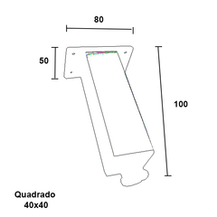 Pé em alumínio, acabamento polido ou anodizado e terminais plásticos com sapata de regulagem. Unidade: PEÇA Dimensional: 10 cm  Acabamento: Aluminio Observação: Alumínio e terminais plásticos Acabamento: Polido OU Fosco