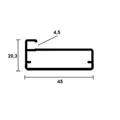 Perfil de alumínio para portas com vidro Unidade: METRO Dimensional: Vidro/acrílico até 4mm Acabamento: Anodizado Fosco