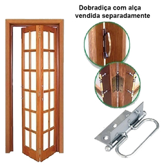 Kit para porta camarão (pantográfica) com até 13 kg e largura máxima de 50 cm, por folha da porta.  Trilho superior em alumínio (incluso) de 1m.  Funcionamento silencioso, fácil instalação.  Unidade: CONJUNTO Acabamento: Zincado amarelo