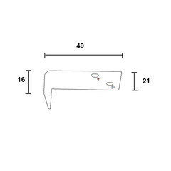 Limitador para janela pantográfica.  Unidade: PEÇA Dimensional: 45mm Acabamento: Inox