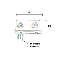 Dobradiça para portas de vidro  Não necessita furar o vidro.  Unidade: PEÇA Dimensional: Vidro até 6mm Acabamento: Metal