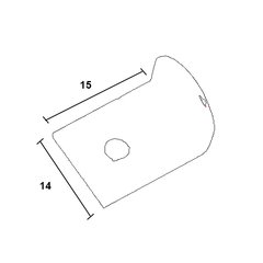 Garra/suporte para fixação de vidros/espelhos.  Unidade: PEÇA Acabamento: Zincado