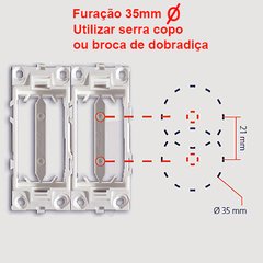 Placa de 1 módulo para linha PRO  Unidade: PEÇA Acabamento: Branco